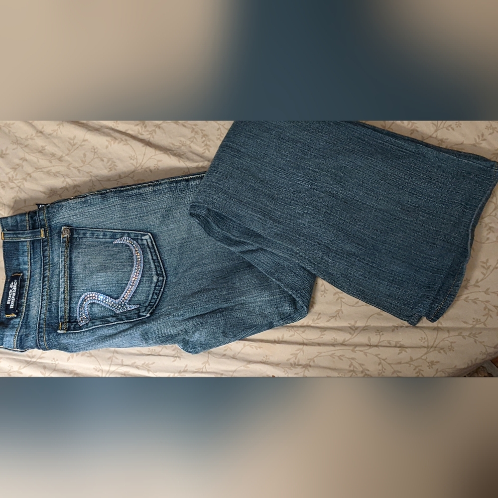 Rock And Republic ROTH Style Size 28 Jeans with Embellished "R" Pockets